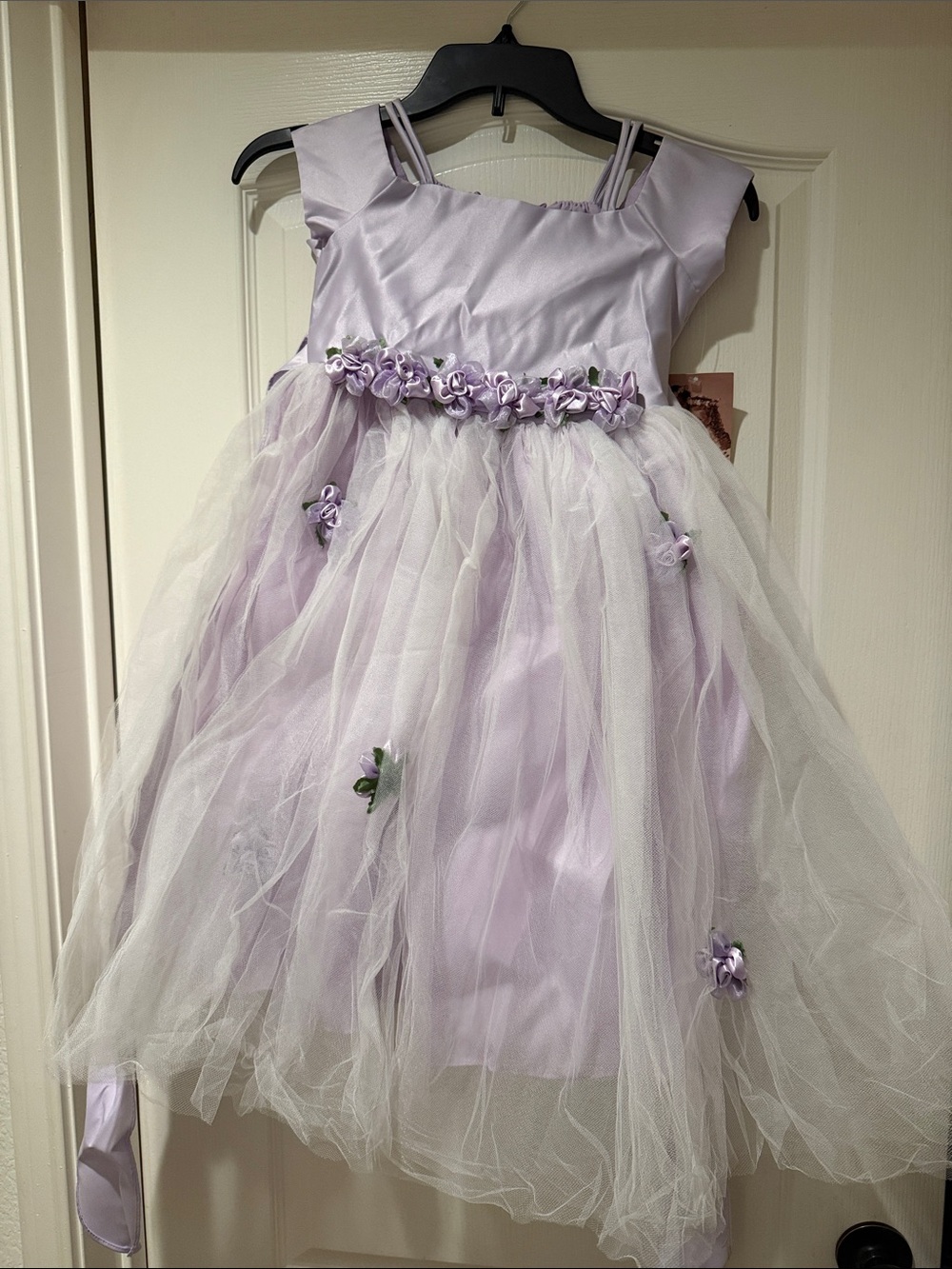 Lilac Floral Tulle Girls' Formal Dress